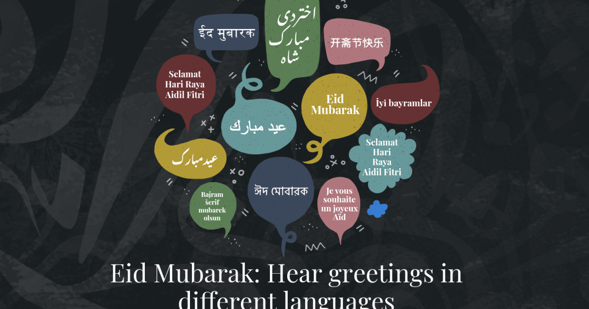Eid Mubarak Hear greetings in different languages Religion News