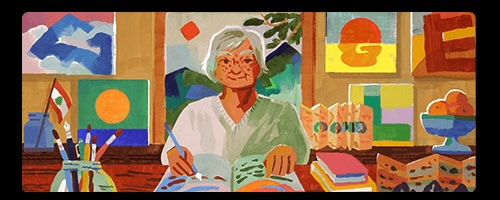 Etel Adnan is Honored with Google Doodle