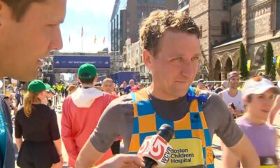 Dad runs Boston Marathon in memory of 3 slain children