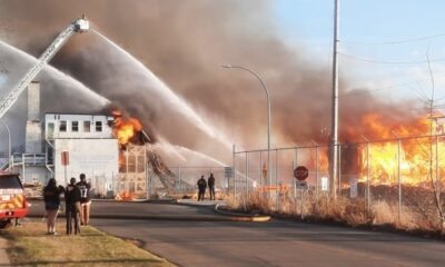 Massive fire destroys WW II-era hangar in Edmonton