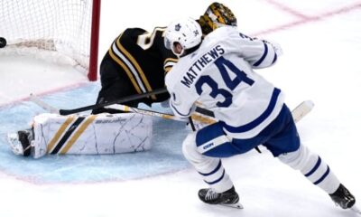 Matthews scores winner in the 3rd, Maple Leafs down Bruins 3-2 to even series 1-1