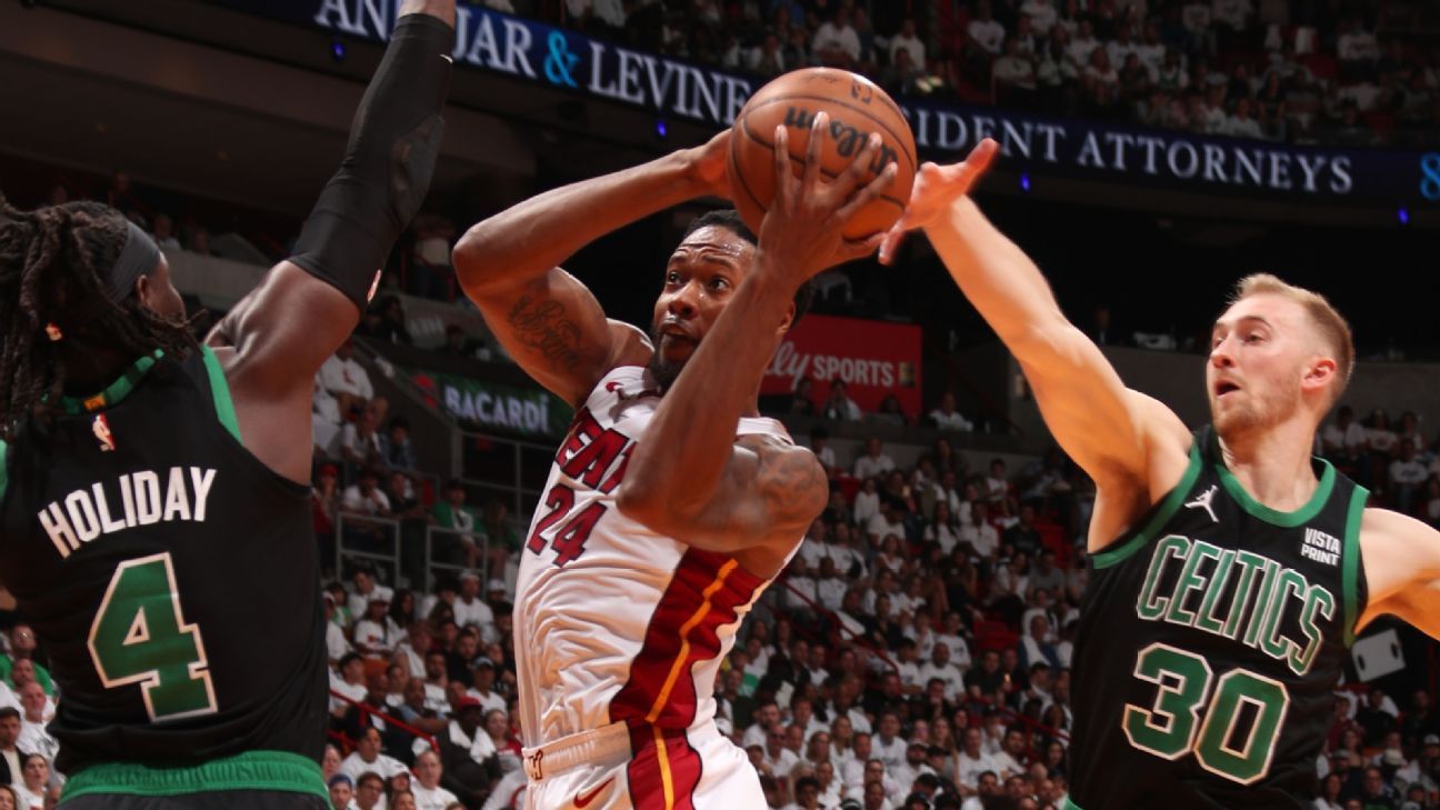 Celtics' defense answers call in blowout of Heat in Game 3