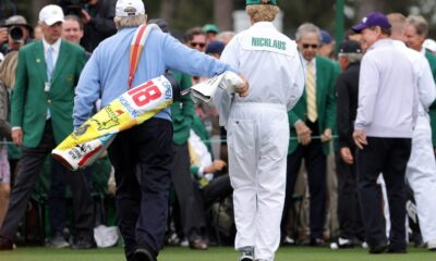 Jack Nicklaus has sweet flag bag for opening tee shot