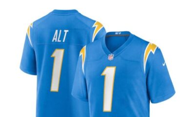 Joe Alt Los Angeles Chargers jersey: Pre-order gear for No. 5 overall pick in 2024 NFL Draft