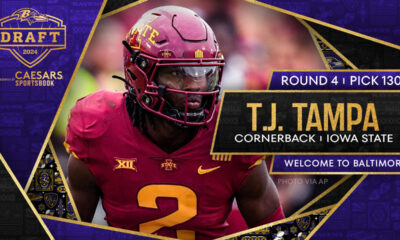 Ravens Select Cornerback T.J. Tampa in Round 4 of 2024 NFL Draft