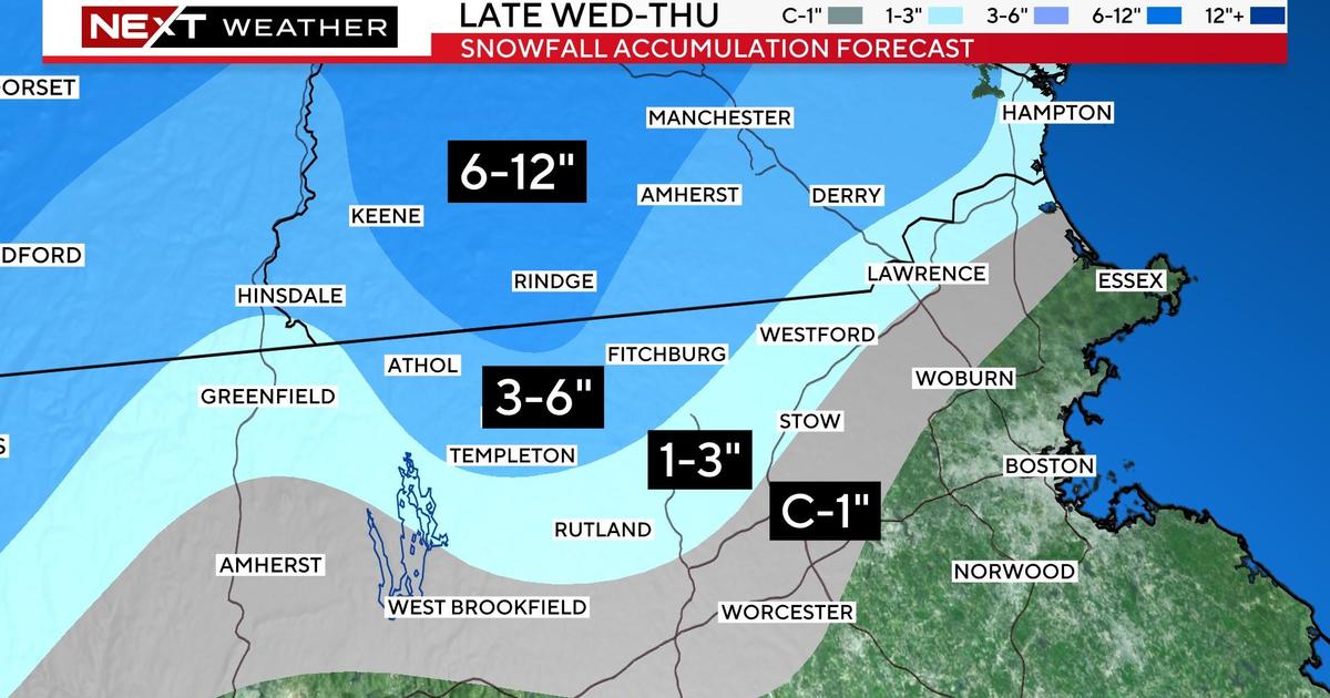 Snow, rain, sleet all part of long duration storm forecast across Massachusetts Wednesday into Thursday