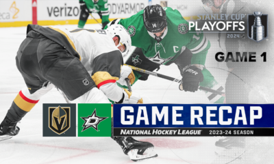 Stone scores in return, Golden Knights hold off Stars in Game 1