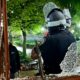 Smashed windows, piled furniture left after occupation of Hamilton Hall at Columbia University