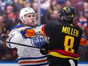 Connor McDavid and J.T. Miller will be back to exchanging pleasantries on Wednesday at Rogers Arena for Game 1 of their second-round playoff series