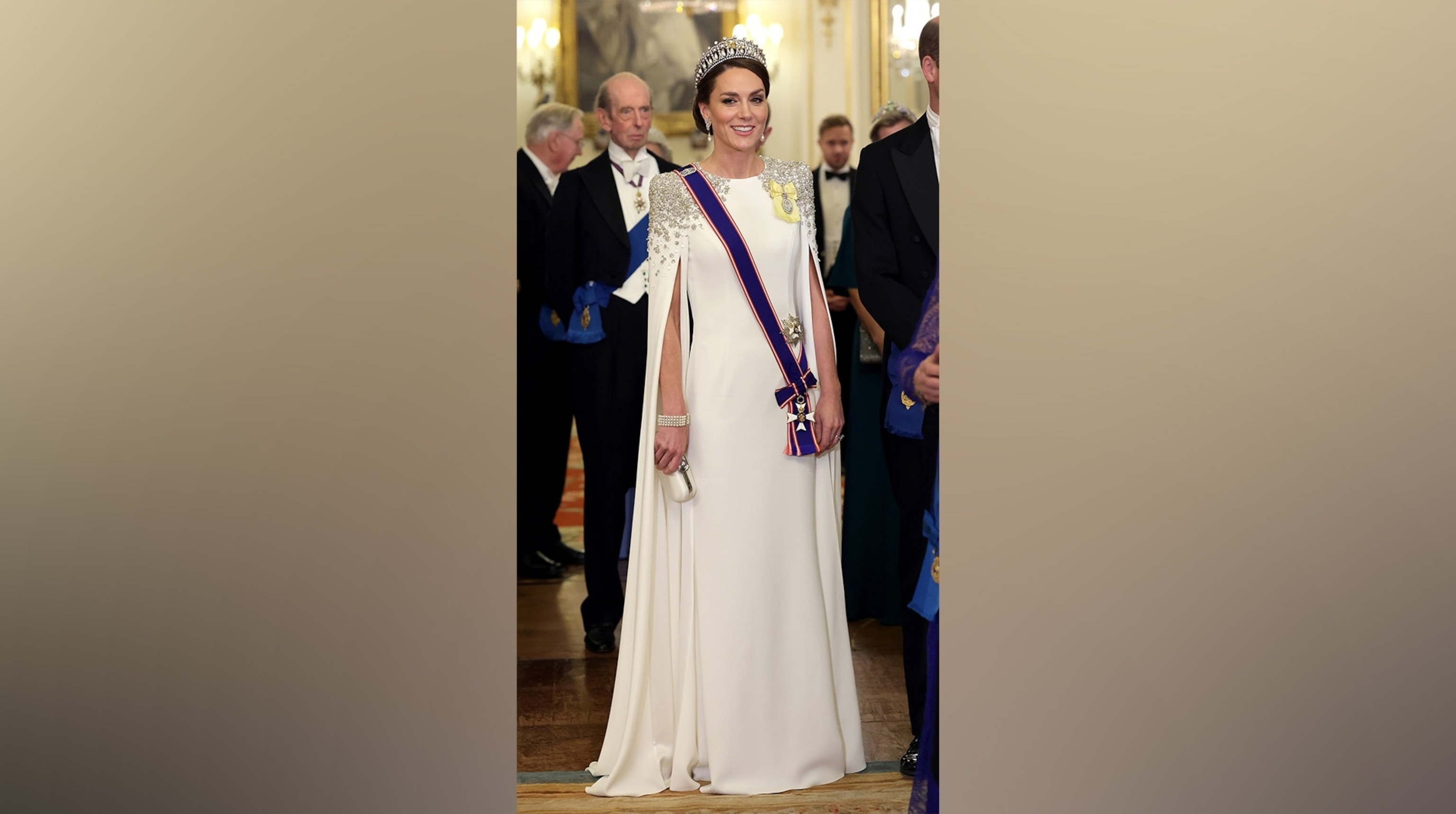 PHOTO: In this Nov. 22, 2022, file photo, Catherine, Princess of Wales is shown during a State Banquet at Buckingham Palace in London.