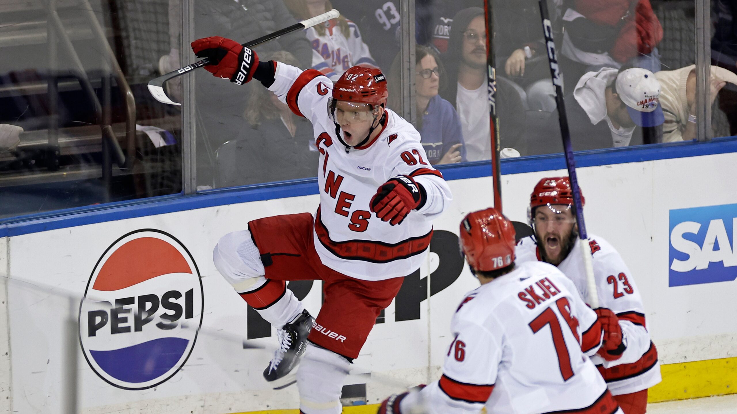 Carolina Hurricanes rally to beat New York Rangers in Game 5 to avoid elimination