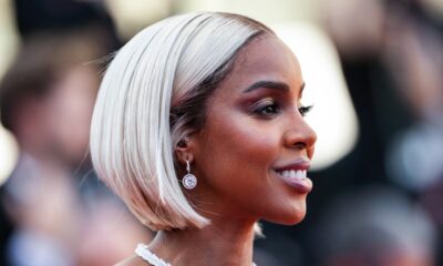 Kelly Rowland appears to clash with Cannes red carpet usher after being rushed up stairs