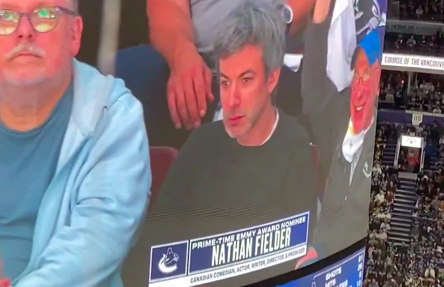 Nathan Fielder Was a Pouty Canuck at Playoff Game 5