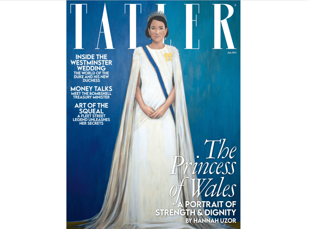 Painting of Kate Middleton, Princess of Wales, Graces Tatler Cover
