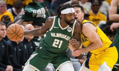 Patrick Beverley throws ball at fan in Game 6 of Bucks-Pacers