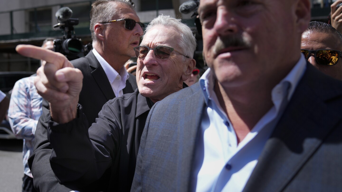 Trump trial: Robert De Niro and Capitol police officers show up to courthouse with Biden campaign