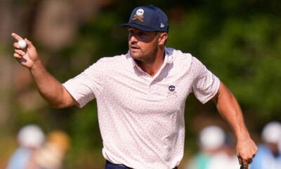 US Open: Box office Bryson DeChambeau receives mid-round physiotherapy in woods – then muscles into lead