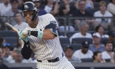 Aaron Judge exits after hit by pitch on hand