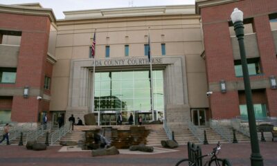 A general view of the Ada County Courthouse on the first day of Lori Vallow Daybell's murder trial, following the deaths of her two children, in Boise, Idaho, April 10, 2023.