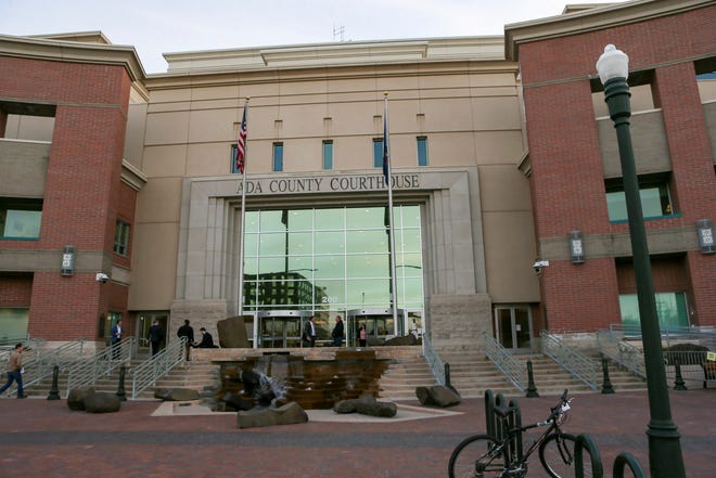 A general view of the Ada County Courthouse on the first day of Lori Vallow Daybell's murder trial, following the deaths of her two children, in Boise, Idaho, April 10, 2023.
