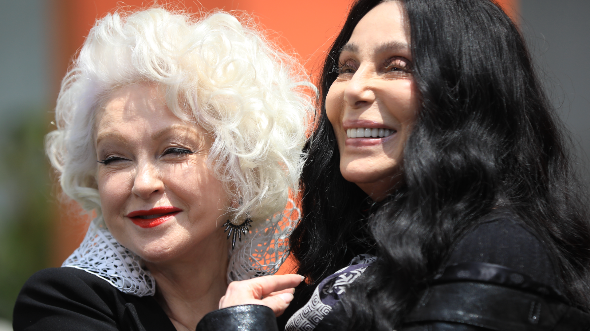Cher joins Cyndi Lauper at Hollywood handprint ceremony
