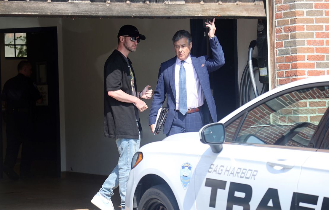  Justin Timberlake leaves courthouse in The Hamptons with laywer Ed Burke on Tuesday, June 18.