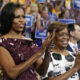 Michelle Obama standing next to her mother