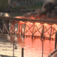 Richmond railway bridge fire extinguished, air quality bulletin remains in place - BC