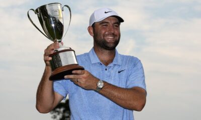 Scheffler outlasts protest on 18th green, Tom Kim to win Travelers for 6th victory of year