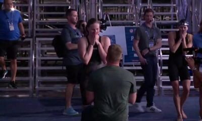 ‘Yes, yes’: Lilly King gets engaged during swim trials