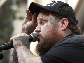 Bluesfest headliner Jelly Roll performs a mini concert at the Royal Ottawa Hospital before performing at Bluesfest Tuesday night.