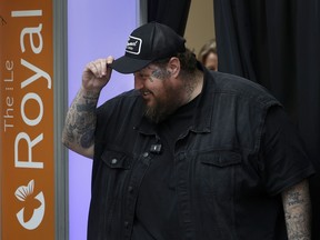 Bluesfest headliner Jelly Roll performs a mini concert at the Royal Ottawa Hospital before performing at Bluesfest Tuesday night.