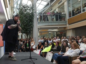 Bluesfest headliner Jelly Roll performs at the Royal Ottawa Hospital before performing at Bluesfest Tuesday night.