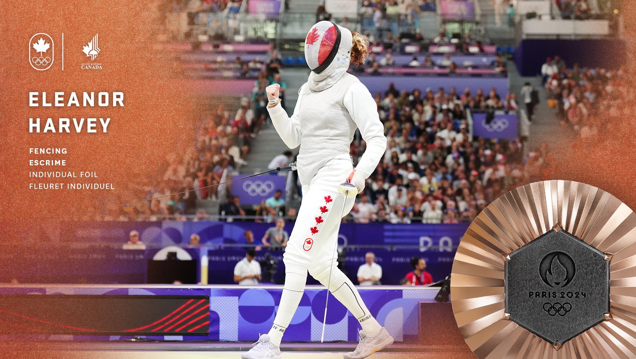 Eleanor Harvey wins historic bronze medal for Canada in women's foil fencing - Team Canada