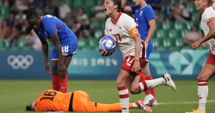 Canada beats France 2-1 in Olympic soccer - National