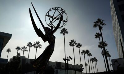 The nominees for the 76th Emmy Awards set to announce on July 17, and an Emmy statue is pictured at the Television Academy in 2021. (Chris Pizzello / Invision / AP via CNN Newsource)