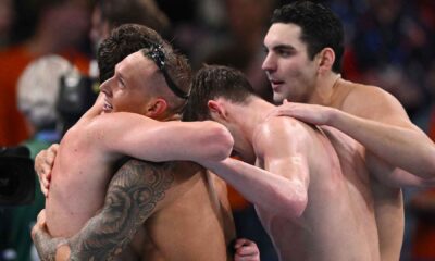 Caeleb Dressel anchors relay to Team USA's first gold medal of Paris Olympics