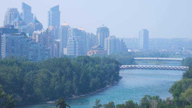 Calgary's air quality deemed 'high risk' as wildfire smoke hangs over the city