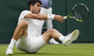 Carlos Alcaraz and Jannik Sinner reach the Wimbledon quarterfinals. Coco Gauff loses