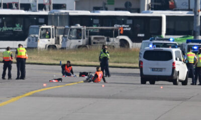 Climate protest mires flights at Germany's Frankfurt airport as police thwart linked action in London