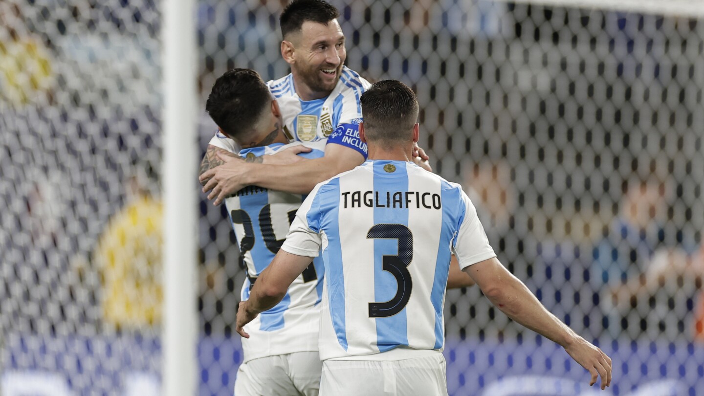 Copa America 2024 Argentina beat Canada 20 to reach final, Messi scores