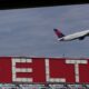 A Delta Air Lines plane takes off from Hartsfield-Jackson Atlanta International Airport in Atlanta, Nov. 22, 2022. (AP Photo/Brynn Anderson)