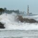 High tides are pictured after Hurricane Beryl in Santo Domingo on July 2, 2024. Hurricane Beryl was hurtling towards Jamaica on July 2 after killing at least five people and causing widespread destruction in a deadly sweep across the southeastern Caribbean.