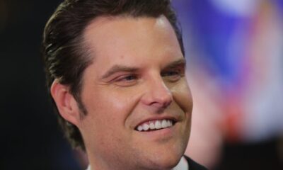 Rep. Matt Gaetz, R-Fla., is seen on the convention floor during the second day of the Republican National Convention at the Fiserv Forum. The second day of the RNC focused on crime and border policies.