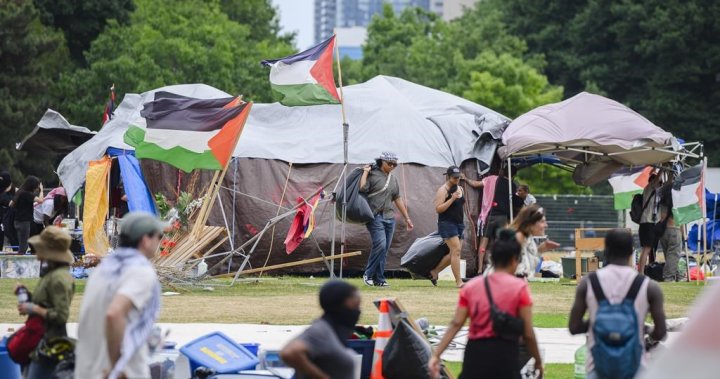 Pro-Palestinian protesters leave UofT encampment ahead of court-ordered deadline - Toronto