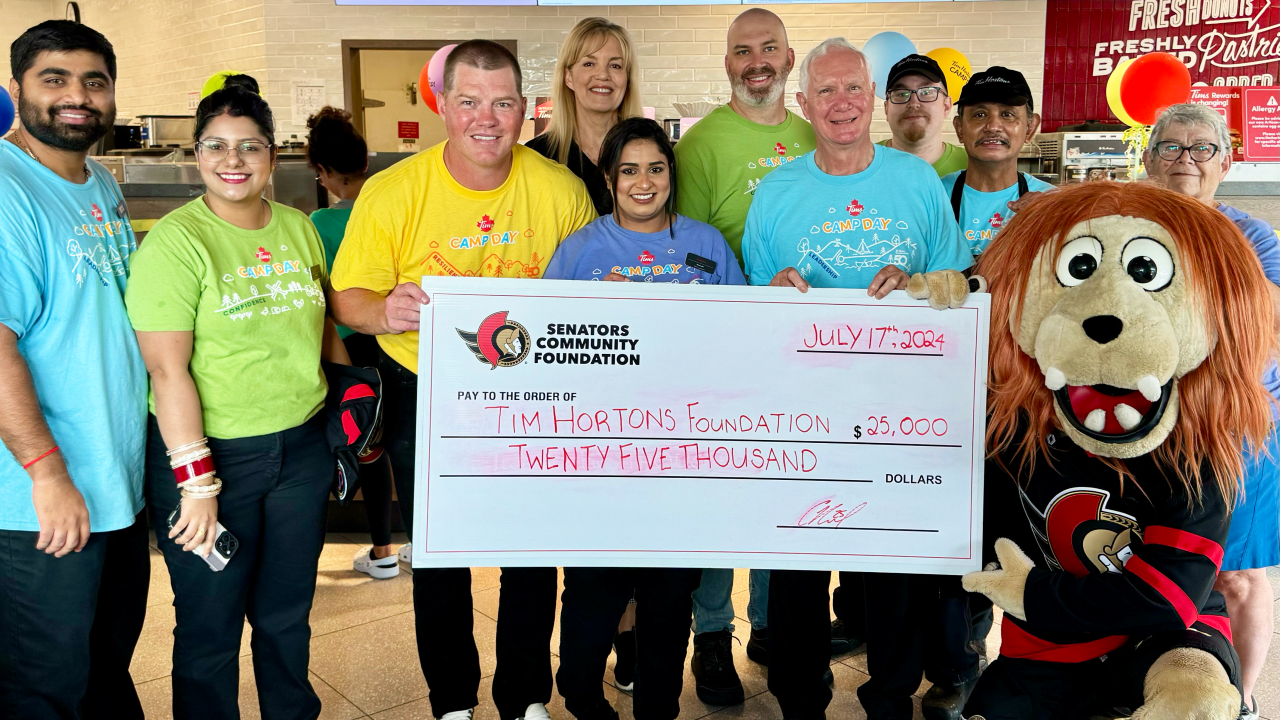 Senators participate in 2024 Tim Hortons Camp Day