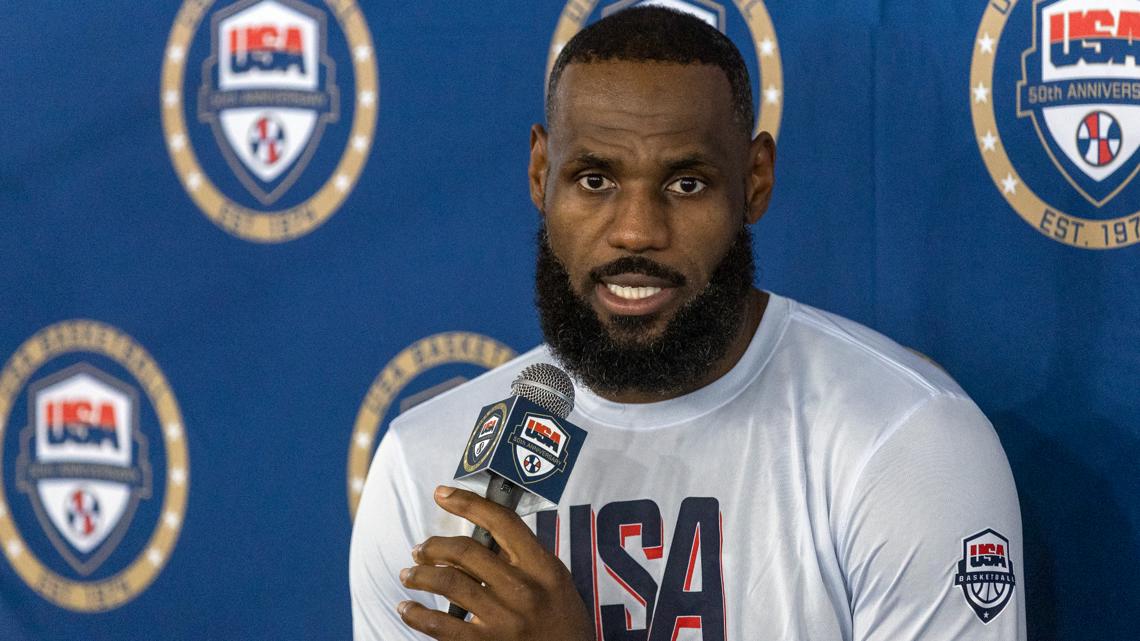 When is LeBron James playing for Team USA in the Paris Oympics