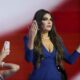 Kimberly Guilfoyle is seen on stage before the start of the second day of the Republican National Convention at the Fiserv Forum. The second day of the RNC focused on crime and border policies.