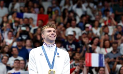 France's Léon Marchand dominates the Paris Olympic pool : NPR