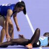 Laotion sprinter Silina Pha Aphay stayed with South Sudanese athlete Lucia Moris even after medics arrived to examine Moris on Friday.